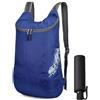 Générique Zaino in poliestere leggero pieghevole | Travel Roldable Sackepack Lightweight 70G | Poliestere impermeabile resistente all'usura con scomparti multipli ideali per escursioni in cam, blu navy, Se