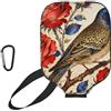 CNTDBU Custodia per pagaia in neoprene con tasca a rete, moschettone per borsa da palestra con bellissimi fiori