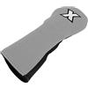 BTOSEP Copertura per mazze in tessuto misto, impermeabile, PU e poliestere lavorato a maglia, copertura protettiva per la testa per allenamento di routine, circa 22,5 x 9,5 cm (grigio/nero)