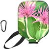 CNTDBU Custodia per pagaia in neoprene con tasca a rete, moschettone per borsa da palestra, motivo floreale, colore: rosa