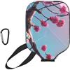 CNTDBU Custodia per pagaia con piccoli fiori rosa in neoprene con tasca a rete, moschettone per borsa da palestra
