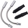 Whychstore Guidacavi per freni a V in acciaio inossidabile, protezione per linea freno per bicicletta, set di tagliatelle e bagagliaio, colore argento, 80 mm, ricambio per mountain bike