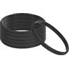 PATIKIL Braccialetti in silicone, confezione da 6 braccialetti in gomma colorata, elasticizzati, per adulti, adolescenti, giochi di squadra, neri