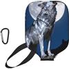 CNTDBU Wolf King Howl - Custodia per pagaia in neoprene con tasca a rete, moschettone per borsa da palestra