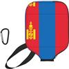 CNTDBU Custodia per pagaia da pickleball con bandiera della Mongolia, in neoprene, con tasca in rete, moschettone per borsa da palestra