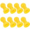 PACKOVE Set 8 Pezzi Tappi per Tubi Trampolino Gialli in Plastico Resistenti per Festa Estiva, Accessori per Aste di Copertura Trampolino per Installazione e Riparazione