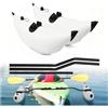 VSAQLNWZ Stabilizzatore Kayak, Doppia Valvola Stabilizzatore per Kayak Gonfiabile Kit, Montaggio Rapido Kit Stabilizzatore Gonfiabile per Kayak E Barche con Fori,White