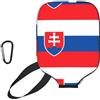 CNTDBU Custodia per pagaia con bandiera della Slovacchia, in neoprene, con tasca in rete, moschettone per borsa da palestra