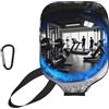 CNTDBU Eye Reflection - Custodia per pagaia da pickleball, in neoprene, con tasca in rete, moschettone per borsa da palestra