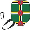 CNTDBU Custodia in neoprene con bandiera del Commonwealth della Dominica, con tasca in rete, moschettone per borsa da palestra