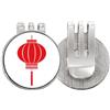 no/no Rosso tradizionale modello cinese Golf Ball Marker Hat Cap Clip smalto magnetico