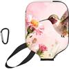 CNTDBU Custodia per pagaia in neoprene con uccellini in miniatura con tasca a rete, moschettone per borsa da palestra
