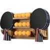 Ngbbby Porta Paddle da Ping-Pong Rastrelliera da Ping-Pong montata a Parete Contiene 6 Paddle 12 Palline Accessori da - in Legno per Sala Giochi, Bar