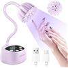 JODSONE Lampada UV per Unghie Asciugatura Rapida - Lampada Flessibile a Collo d'Oca Portatile con Design Regolabile 360°, Ricaricabile per Smalto Gel, Sensore Automatico & 4 Timer, viola
