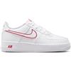 NIKE Air Force 1 Bianco e Rosso IF6158 100 White/University Red Scarpa per Ragazzi (Bianco, Sistema Taglie Calzature EU, Adolescente, Numero, Media, 38.5)