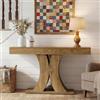 Tribesigns Consolle, 150 x 35 x 85 cm, tavolino da divano con struttura in legno, tavolino laterale, tavolino da ingresso, tavolino espositivo per soggiorno, corridoio, ingresso, foyer, marrone