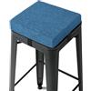 FlyGulls Cuscini per sgabello da bar spessi 6,5 cm, con laccetti, antiscivolo, 30 x 30 cm, quadrati, con fodera lavabile, 1 confezione da 1 cuscino per sedie piccole per interni, per bar, bistrot