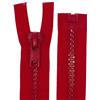 zipworld Chiusura lampo in plastica con denti grandi, 8 mm, cerniere divisibili (rosso - 148, 250 cm)