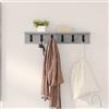 Lumanois Appendiabiti a Muro Grigio Cemento 60 x 10,5 x 10,5 cm, Mobili,Scaffalature,Scaffali e mensole per pareti, 2.22kg-874358