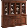 Vicentini arreda CREDENZA CRISTALLIERA IN LEGNO 4 PORTE MOD MARTINI ARTE POVERA NOCE