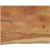 Keeushr Mensola da parete, 40 x 30 x 2,5 cm, rettangolare, in legno massiccio di acacia, con bordo ad albero, mensola sospesa per soggiorno, libri, piante, decorazione, bordo naturale, facile da