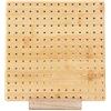 Jzoowar Kit di Blocco per Uncinetto in Legno con Perni in Acciaio Inossidabile per Lavorare A Maglia I Quadrati Granny Square, 28 cm