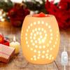 PORFOYO Scaldacere in ceramica, lampada profumata elettrica, lampada aromatica per cera profumata, lampada profumata in ceramica, profumata per ambienti con tealight, fornello per oli essenziali per yoga