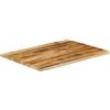 Keeushr Piano in legno di mango massiccio, 90 x 80 x 2,5 cm, con bordo alberi, bordo naturale rustico, piano di ricambio versatile per casa o commerciale, facile da pulire con umido