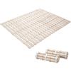 EMOOR Letto a Doghe Arrotolabile in Legno FRANCO-ROLL 160 x 200 cm per Materasso Futon Giapponese (Naturale), Paulownia Non-Verniciato Letto da Pavimento Tatami Minimalista