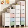 Generico 3/4/5/6/7 Livelli Colorato Cassettiera In Plastica, Mobiletto Bagno Salvaspazio, Mobiletti Stretti, Armadietto Plastica Con Cassetti E 4 Ruote(5 tier)