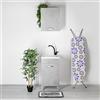 Jo-Bagno.it Mobile Lavatoio Lavanderia 45 x 50 x 84 H in Legno da 1.8 cm con vasca in plastica PVC DOMINA Bianco e Mix (Bianco/Cemento)