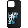 Limited Edition July 2006 Legendary Year Custodia per iPhone 16 Pro Max Luglio 2006 Anno 2006 Retro 2006 Vintage Edizione Limitata