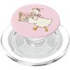 Coquette Book Lover Pink Bow Cute Trendy Coquette Book Lover Bow Pink Duck Goose Reader Bookworm PopSockets PopGrip per MagSafe