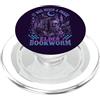 Elder Emo Club Funny Skeleton Design Bookworm Reader Gothic Phase Books Falene Ossa Luna PopSockets PopGrip per MagSafe