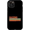 Retro Personalized Name outfit For Men W Custodia per iPhone 11 Pro MAXIMO Retro Personalizzato Nome Vintage Stripes