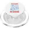 Grandio Design Fishing And Fisherman Gif Divertente Pesca Papà Chiedimi Di Mio Weekend Pesce Schizzo PopSockets PopGrip per MagSafe