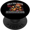 Gifts For Lovers Of Peace Kill 'Em With Kindness Cuori Fiori Orsetto Grafica PopSockets PopGrip Adesivo