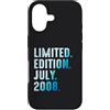 Limited Edition July 2008 Legendary Year Custodia per iPhone 17 Luglio 2008 Anno 2008 Retro 2008 Vintage Edizione Limitata