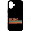 Retro Personalized Name outfit For Men W Custodia per iPhone 16 MAXIMO Retro Personalizzato Nome Vintage Stripes