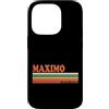 Retro Personalized Name outfit For Men W Custodia per iPhone 14 Pro MAXIMO Retro Personalizzato Nome Vintage Stripes
