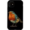 Robin Bird Outfit Custodia per iPhone 11 Divertente Robin Bird Look per Ragazzi e Ragazze