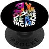 COOL SOCCER DESIGNS AND OUTFITS 3 ANNI DI BEING AWESOME CALCIO 3° COMPLEANNO PopSockets PopGrip Adesivo