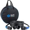 DazeTechnology Daze | Cavo di Ricarica Tipo 2-Tipo 2 per Auto Elettriche EV e PHEV con Custodia | 32 A | Compatibile con EV come Model 3-S-X-Y/Compass/Renegade/ZOE/500e/ID.4 (Monofase/Fino a 7,4 kW /3 Metri/Blu)