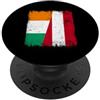 Ivory Coast Austria Heritage Flags Costa d'Avorio Bandiera Austria | Radici Austriache Ivoriane PopSockets PopGrip Adesivo