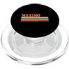 Retro Personalized Name outfit For Men W MAXIMO Retro Personalizzato Nome Vintage Stripes PopSockets PopGrip per MagSafe