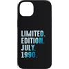 Limited Edition July 1990 Legendary Year Custodia per iPhone 14 Plus Luglio 1990 Anno 1990 Retro 1990 Vintage Edizione Limitata