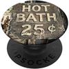 Manu Bay Surf Company Bagno caldo Vecchio West PopSockets PopGrip Adesivo