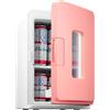 NORTHCLAN Mini Frigo da 15 Litri, Piccolo Frigorifero Portatile con funzione di raffreddamento e riscaldamento, per Casa, Camera da Letto, Ufficio e Viaggio, Modalità Max ed Ec, AC/DC, Rosa