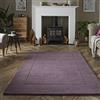 Lord of Rugs Tappeto bordato in lana, per camera da letto e soggiorno, stile moderno, classico, morbido, di qualità, intagliato a mano, elegante, in tinta unita, colori vivaci, malva, piccolo, 80 x 150 cm