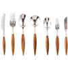 Royal Shang Youpin Manico in Legno Massello Di Palissandro Cucina Posate in Acciaio Inossidabile Stoviglie Posate Set Coltello Da Bistecca Forchetta Cucchiaio Cucchiaino (7 pezzi)